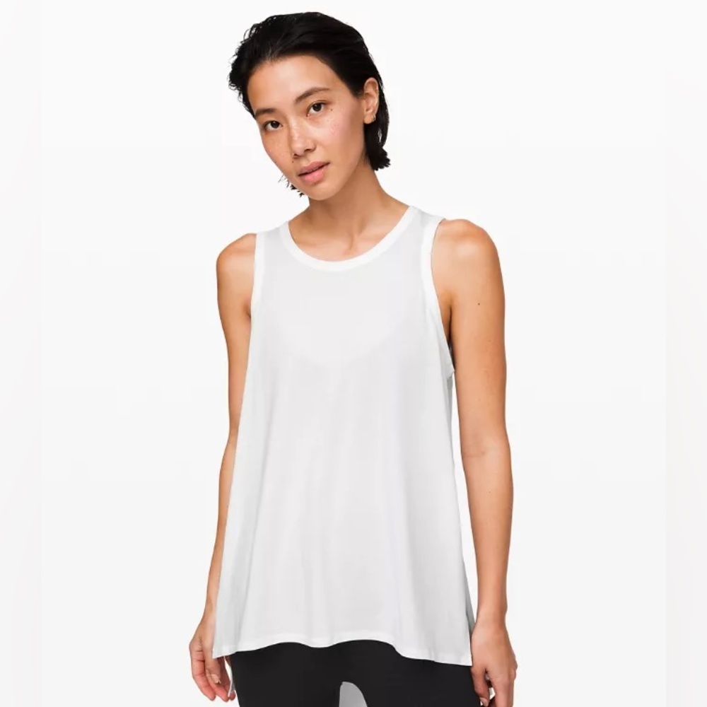 Lululemon white long for length tank